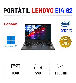 LENOVO THINKPAD E14 G2 | 14" FULLHD | i5-1135G7 | 16GB RAM | 240GB SSD