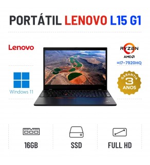 LENOVO THINKPAD L15 G1 | 15.6'' FULLHD | RYZEN=I7-7920HQ | 16GB RAM | 240GB SSD OFERTA OFFICE