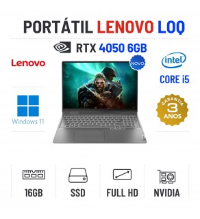 LENOVO LOQ 15 | 15.6'' FULLHD | i5-12450H | 16GB RAM | 480GB SSD | RTX 4050 6GB