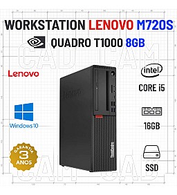 WORKSTATION LENOVO THINKCENTRE M720S SFF i5-8400 16GB RAM 240GB SSD QUADRO T1000-8GB