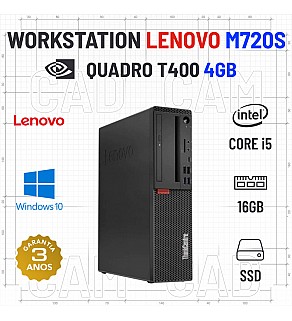 WORKSTATION LENOVO THINKCENTRE M720S SFF i5-8400 16GB RAM 240GB SSD QUADRO T400-4GB