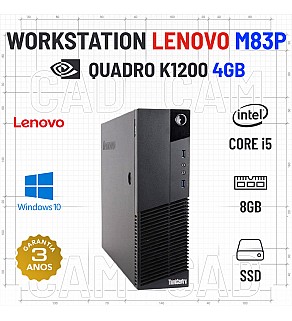 WORKSTATION LENOVO M83P SFF i5-4570 8GB RAM 240GB SSD QUADRO K1200 4GB