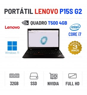 LENOVO P15S G2 | 15.6" FULLHD | i7-1165G7 | 32GB RAM | 480GB SSD | QUADRO T500 4GB