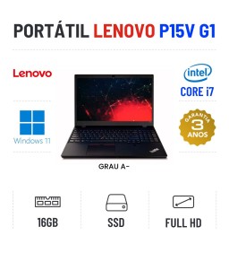 LENOVO P15V G1 | 15.6" FULLHD | i7-10750H | 16GB RAM | 480GB SSD