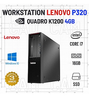 WORKSTATION LENOVO THINKSTATION P320 SFF i7-7700 16GB RAM 240GB SSD QUADRO K1200-4GB