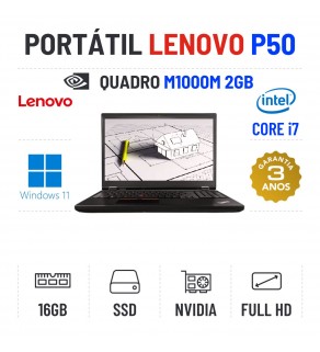 LENOVO P50 | 15.6" FULLHD | i7-6700HQ | 16GB RAM | 480GB SSD | QUADRO M1000M 2GB