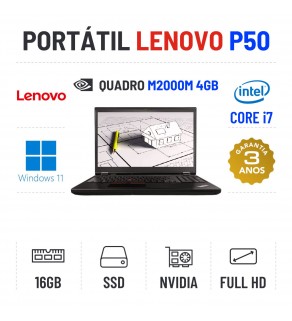 LENOVO P50 | 15.6" FULLHD | i7-6820HQ | 16GB RAM | 480GB SSD | QUADRO M2000M 4GB