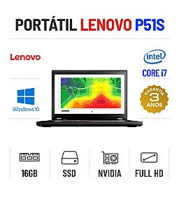 LENOVO P51S 15.6" FULLHD i7-7500U 16GB RAM 240GB SSD QUADRO M520 2GB
