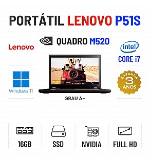 LENOVO P51S | 15.6" FULLHD | i7-7500U | 16GB RAM | 480GB SSD | QUADRO M520 2GB