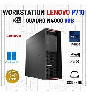 WORKSTATION LENOVO P710 | XEON=I7-11700 | 32GB RAM | SSD+HDD | QUADRO M4000 8GB