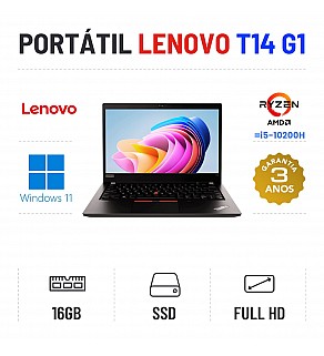 LENOVO THINKPAD T14 G1 | 14" FULLHD | RYZEN 5 PRO 4650U=i5-10200H | 16GB RAM | 240GB SSD