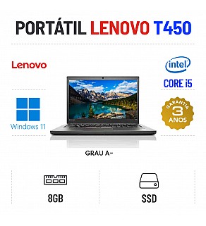 LENOVO THINKPAD T450 | 14.1" | I5-5200u | 8GB RAM | 240GB SSD