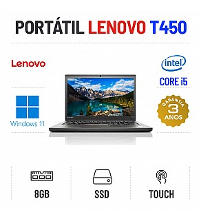 LENOVO THINKPAD T450 | 14.1" TOUCH | I5-5300u | 8GB RAM | 240GB SSD