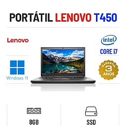 LENOVO THINKPAD T450 | 14.1" | I7-5600u | 8GB RAM | 240GB SSD
