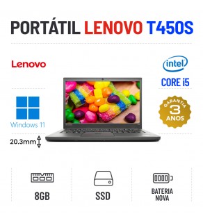 LENOVO FINO T450S | 14.1'' | i5-5300u | 8GB RAM | 240GB SSD | BATERIA NOVA