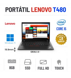 LENOVO THINKPAD T480 | 14.1'' TOUCH FULLHD | i5-8350u | 8GB RAM | 240GB SSD