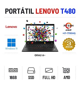 LENOVO THINKPAD T495 | 14.1'' FULLHD | RYZEN 5 PRO 3500U = I7-7700HQ | 16GB RAM | 240GB SSD | RADEON VEGA 8