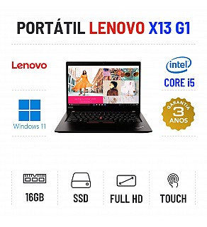 LENOVO THINKPAD X13 G1 | 13.3" TOUCH FULLHD | I5-10310U | 16GB RAM | 480GB SSD