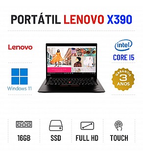 LENOVO THINKPAD X390 | 13.3" TOUCH FULLHD | I5-8365U | 16GB RAM | 480GB SSD