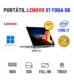 LENOVO X1 YOGA G6 | 14" TOUCH FULLHD | I7-1185G7 | 32GB RAM | 480GB SSD