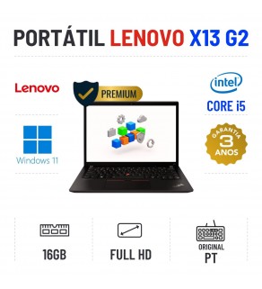 LENOVO THINKPAD X13 G2 | 13.3" FULLHD | I5-1145G7 | 16GB RAM | 480GB SSD LENOVO THINKPAD X13 G2 | 13.3" FULLHD | I5-1145G7 | 16GB RAM | 480GB SSD