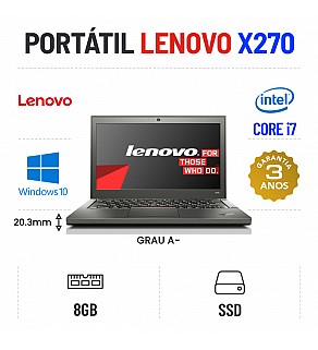 LENOVO FINO X270 12.5" i7-7600u 8GB RAM 240GB SSD