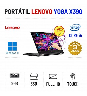 LENOVO THINKPAD X390 YOGA | 13.3" TOUCH FULLHD | I5-8265U | 8GB RAM | SSD | OFERTA DE OFFICE 2021