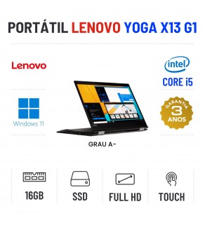 LENOVO YOGA X13 G1 | 13.3" TOUCH FULLHD | I5-10310U | 16GB RAM | 240GB SSD