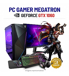 CONJUNTO GAMER MEGATRON | GTX1060-3GB | i5-4460 | 16GB RAM | 240GB SSD COM MONITOR + ACESSORIOS