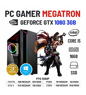PC GAMER MEGATRON | GTX1060-3GB | i5-4570 | 16GB RAM | 240GB SSD