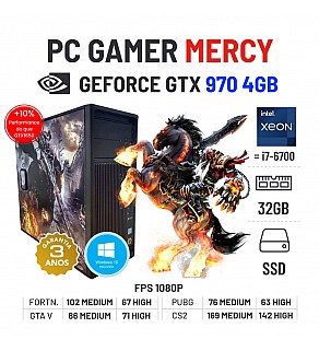 PC GAMER MERCY | GTX970-4GB | XEON=I7-6700 | 32GB RAM | 480GB SSD