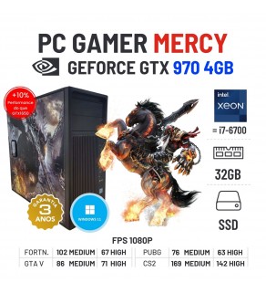 PC GAMER MERCY | GTX970-4GB | XEON=I7-6700 | 32GB RAM | 480GB SSD