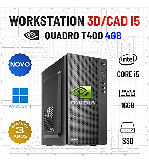 WORKSTATION 3D/CAD NOVO QUADRO T400-4GB i5-11400 16GB RAM 240GB SSD