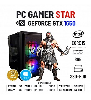PC GAMER STAR GTX1650 i5-6500 8GB RAM SSD+HDD
