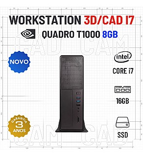 WORKSTATION 3D/CAD NOVO QUADRO T1000-8GB I7-10700F 16GB RAM SSD
