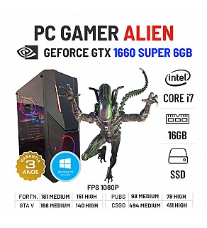 PC GAMER ALIEN | GTX1660 SUPER-6GB | i7-4790S | 16GB RAM | 480GB SSD