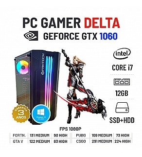 PC GAMER DELTA GTX1060 i7-4790S 12GB RAM SSD+HDD
