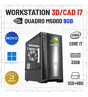 WORKSTATION 3D/CAD NOVO QUADRO M5000-8GB i7-8700 32GB RAM SSD+HDD