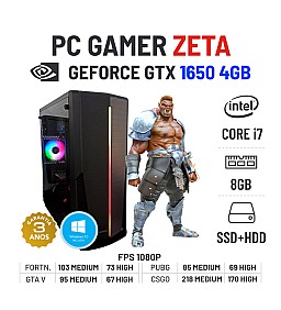 PC GAMER ZETA GTX1650-4GB i7-6700 8GB RAM SSD+HDD