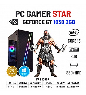 PC GAMER STAR GT1030-2GB i5-6500 8GB RAM SSD+HDD