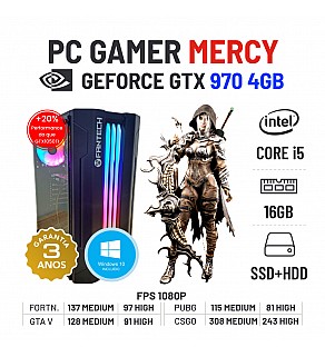 PC GAMER MERCY GTX970-4GB i5-8400 16GB RAM SSD+HDD