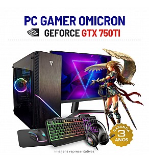 CONJUNTO GAMER OMICRON GTX750TI i7-4790S 8GB RAM SSD+HDD COM MONITOR + ACESSORIOS