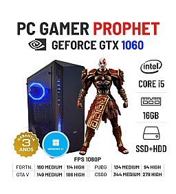 PC GAMER PROPHET NOVO GTX1060 i5-10400F 16GB RAM SSD+HDD