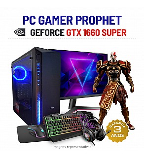 CONJUNTO GAMER PROPHET NOVO GTX1660 SUPER i5-10400F 16GB RAM SSD+HDD COM MONITOR + ACESSORIOS