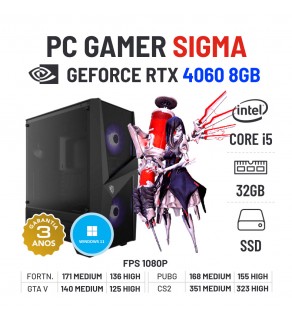 PC GAMER SIGMA NOVO | RTX4060-8GB | I5-12400F | 32GB RAM | 960GB SSD