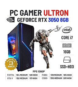 PC GAMER ULTRON NOVO RTX3050-8GB I7-10700F 16GB RAM SSD+HDD