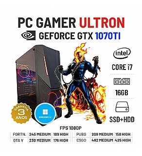 PC GAMER ULTRON NOVO GTX1070TI i7-11700F 16GB RAM SSD+HDD