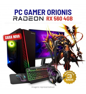 CONJUNTO GAMER ORIONIS | RX560-4GB | XEON 12 CORES SUPERIOR A I7-8700 | 16GB RAM | 240GB SSD COM MONITOR + ACESSORIOS