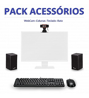 PACK ACESSÓRIOS TECLADO + RATO + COLUNAS + WEBCAM