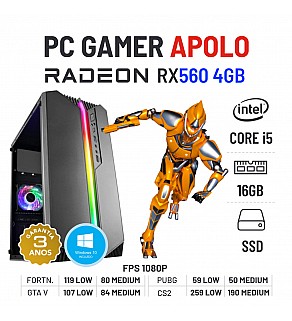 PC GAMER APOLO | RX560-4GB | i5-4440 | 16GB RAM | 240GB SSD